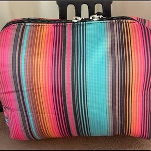 💙💕💙Crazy Train Dolled Up Cosmetic Toiletry Makeup Bag Western Serape Cow…